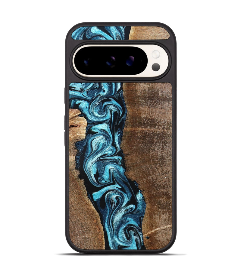 Pixel 9 Wood Phone Case - Adeline (Blue, 824663)