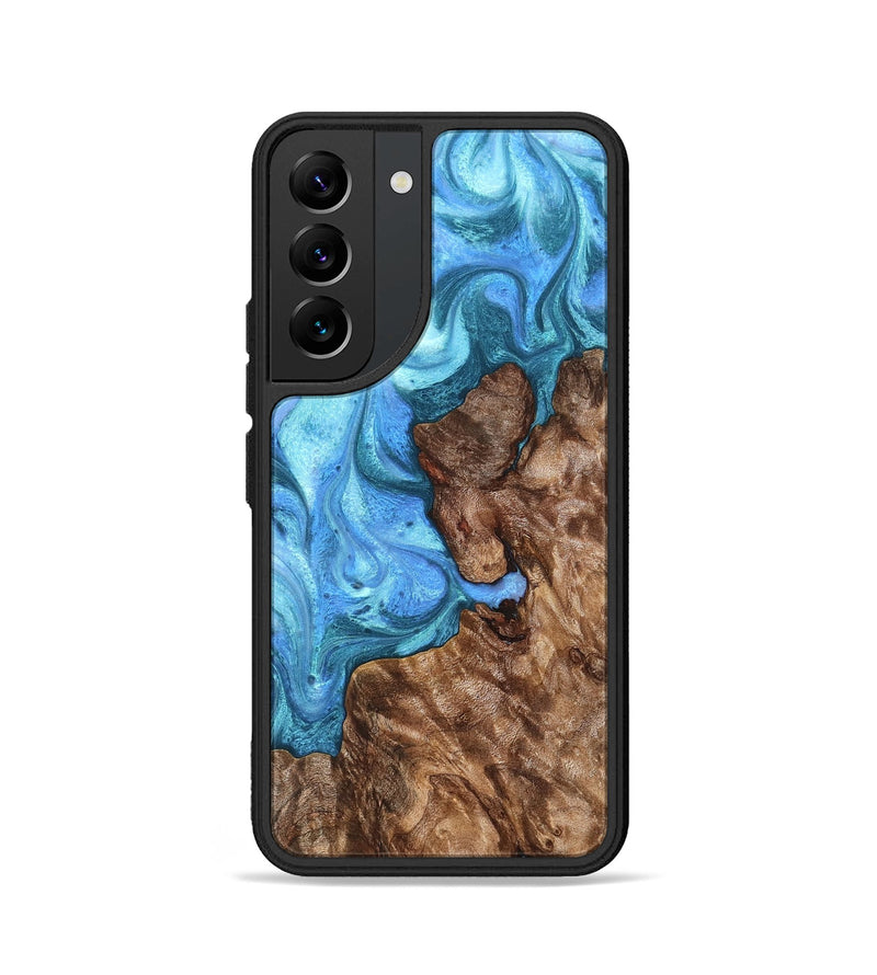 Galaxy S22 Wood Phone Case - Damon (Blue, 824664)