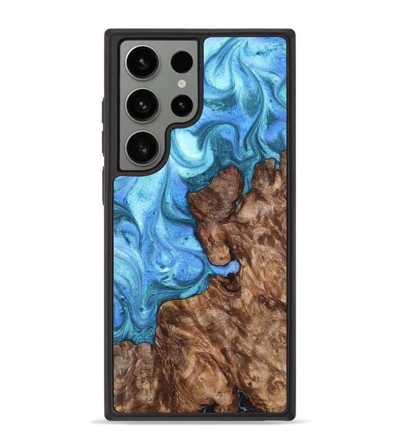 Galaxy S23 Ultra Wood Phone Case - Damon (Blue, 824664)