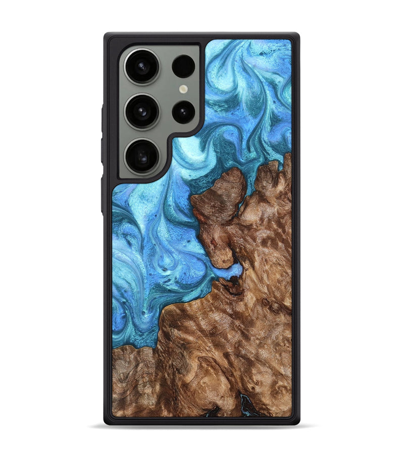 Galaxy S24 Ultra Wood Phone Case - Damon (Blue, 824664)