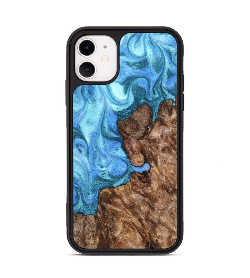 iPhone 11 Wood Phone Case - Damon (Blue, 824664)