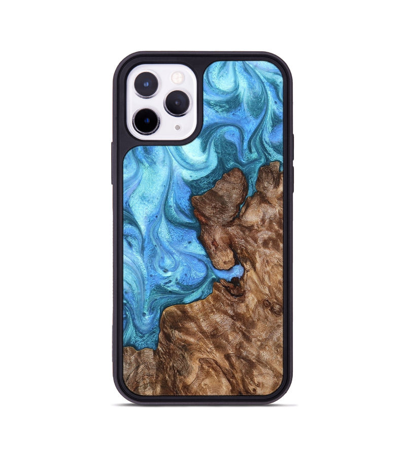 iPhone 11 Pro Wood Phone Case - Damon (Blue, 824664)
