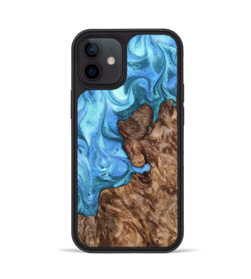 iPhone 12 Wood Phone Case - Damon (Blue, 824664)