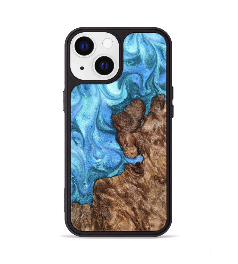 iPhone 13 Wood Phone Case - Damon (Blue, 824664)
