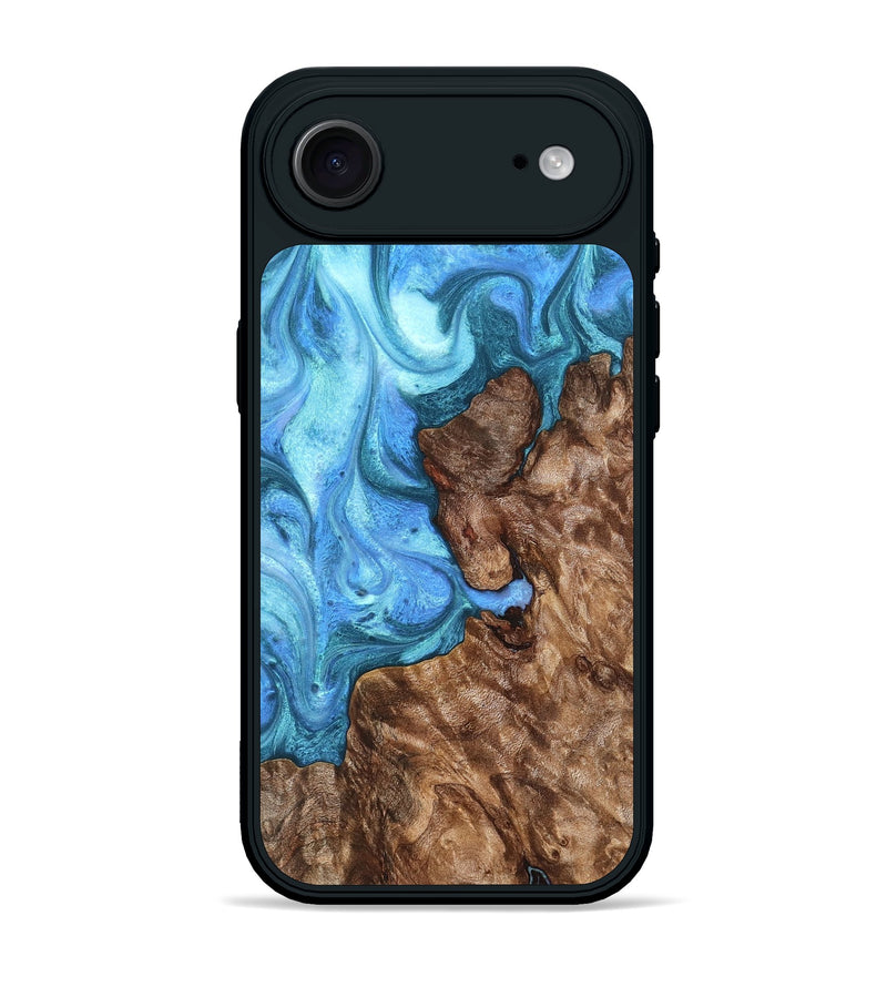 iPhone 17 Air Wood Phone Case - Damon (Blue, 824664)