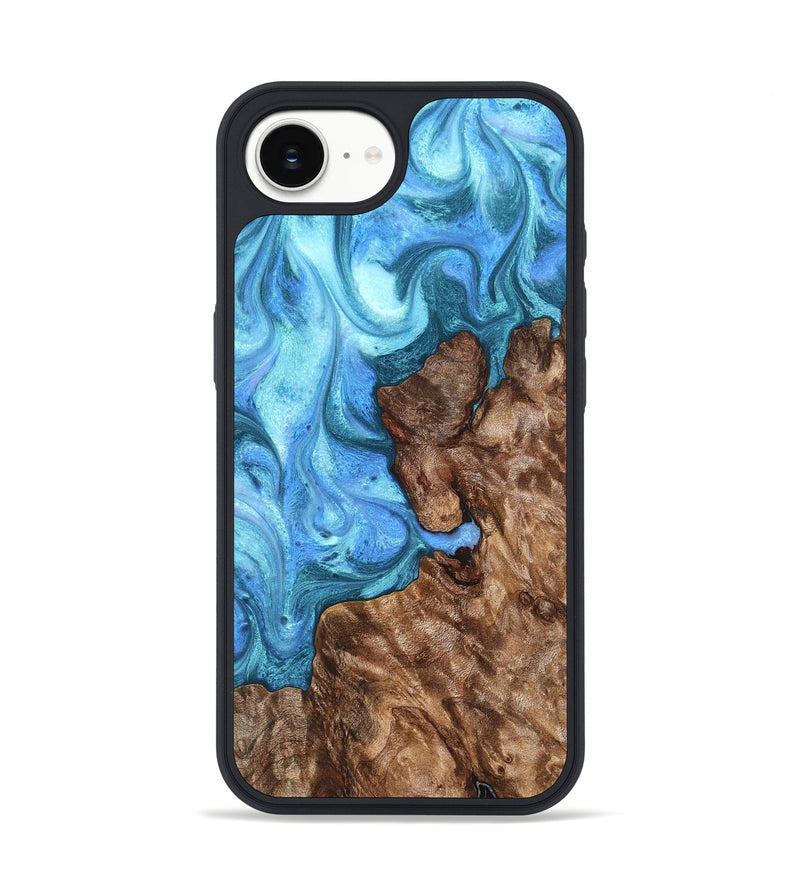 iPhone 17e Wood Phone Case - Damon (Blue, 824664)