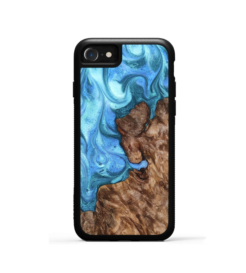 iPhone SE Wood Phone Case - Damon (Blue, 824664)