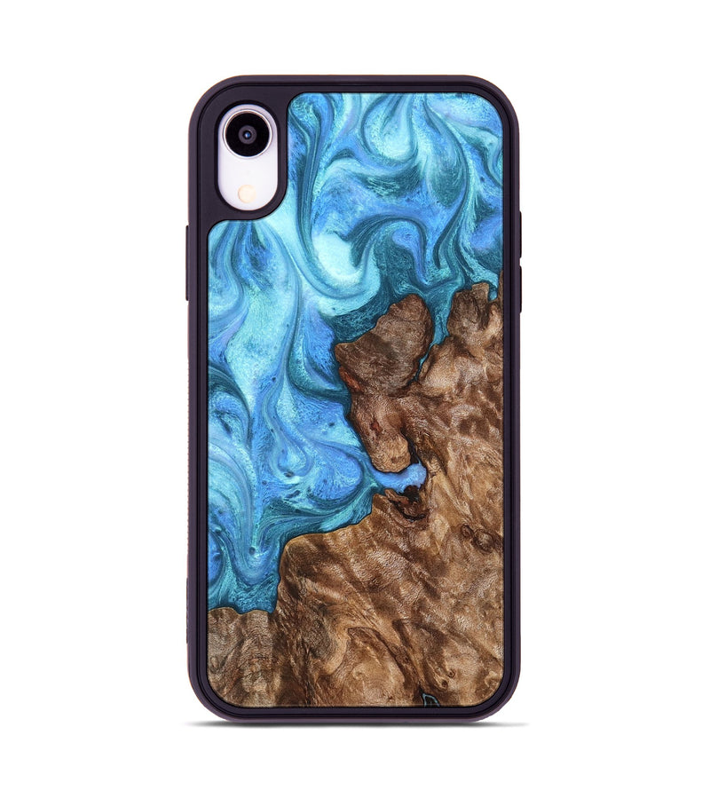 iPhone Xr Wood Phone Case - Damon (Blue, 824664)