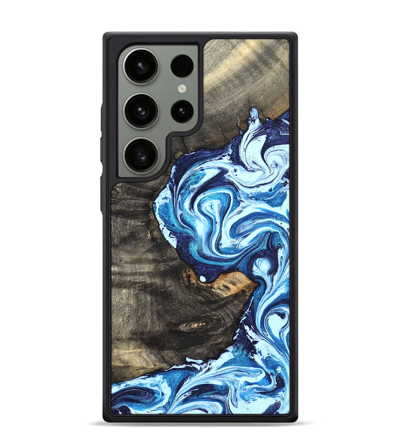 Galaxy S24 Ultra Wood Phone Case - Tessie (Blue, 824665)