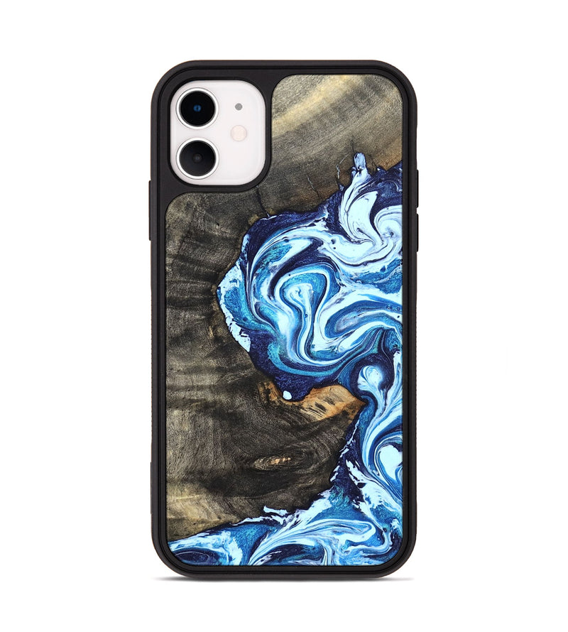 iPhone 11 Wood Phone Case - Tessie (Blue, 824665)