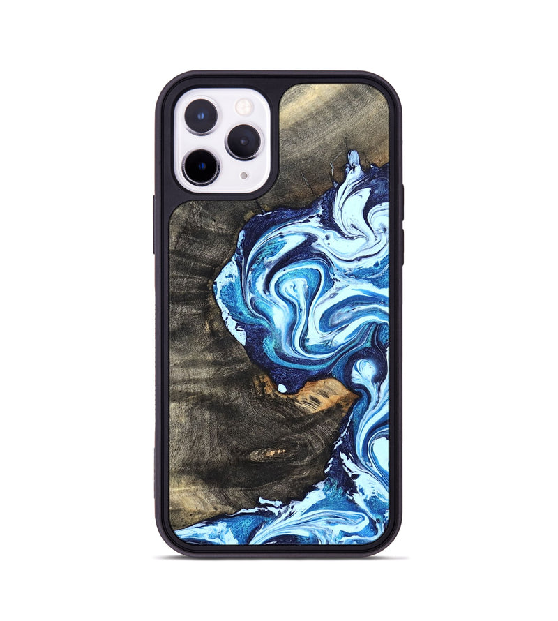 iPhone 11 Pro Wood Phone Case - Tessie (Blue, 824665)