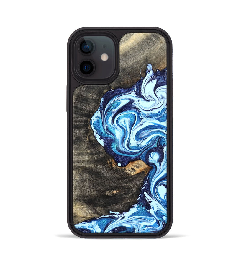 iPhone 12 Wood Phone Case - Tessie (Blue, 824665)