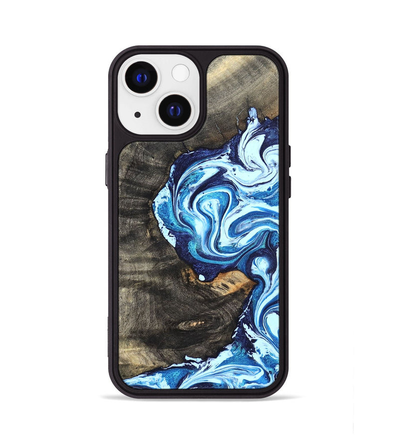 iPhone 13 Wood Phone Case - Tessie (Blue, 824665)