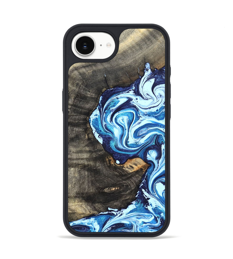 iPhone 16e Wood Phone Case - Tessie (Blue, 824665)