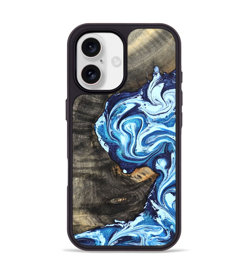 iPhone 17 Wood Phone Case - Tessie (Blue, 824665)