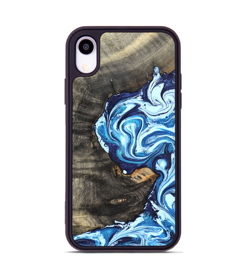 iPhone Xr Wood Phone Case - Tessie (Blue, 824665)