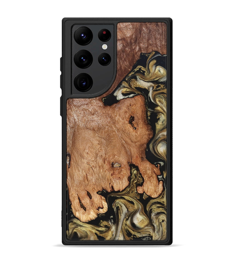 Galaxy S22 Ultra Wood Phone Case - Rhoda (Black & White, 824683)