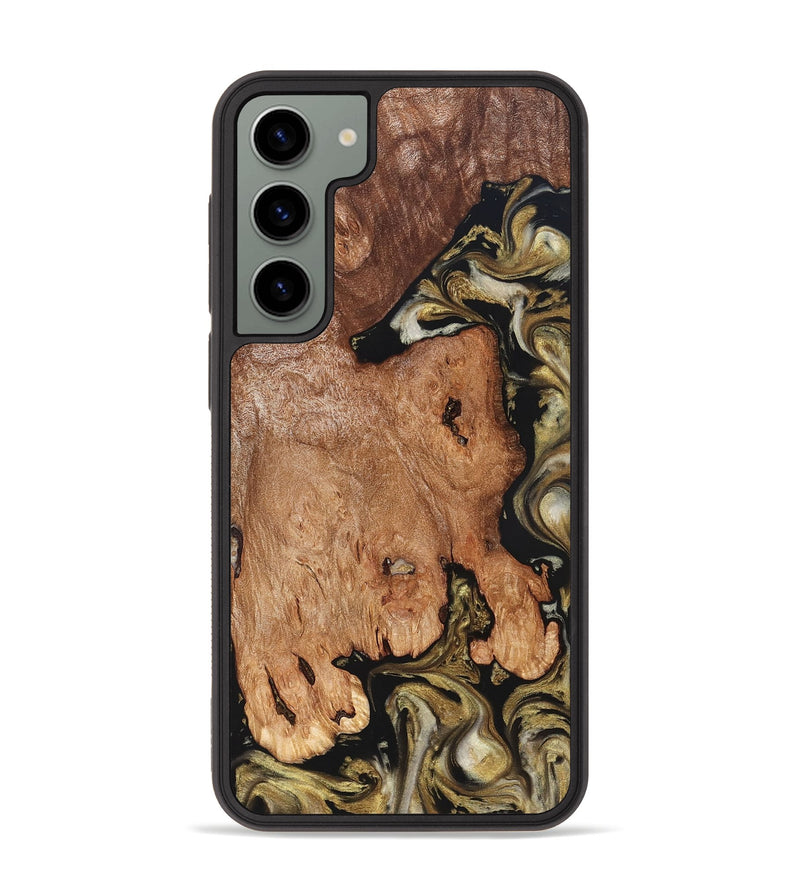 Galaxy S23 Plus Wood Phone Case - Rhoda (Black & White, 824683)