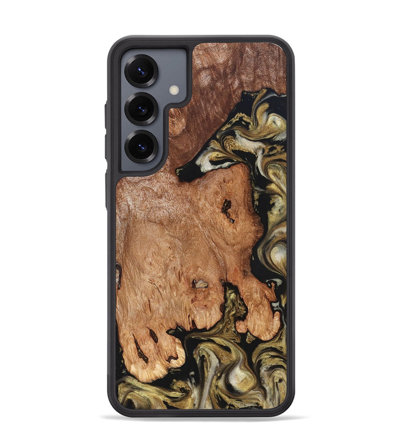 Galaxy S25 Plus Wood Phone Case - Rhoda (Black & White, 824683)