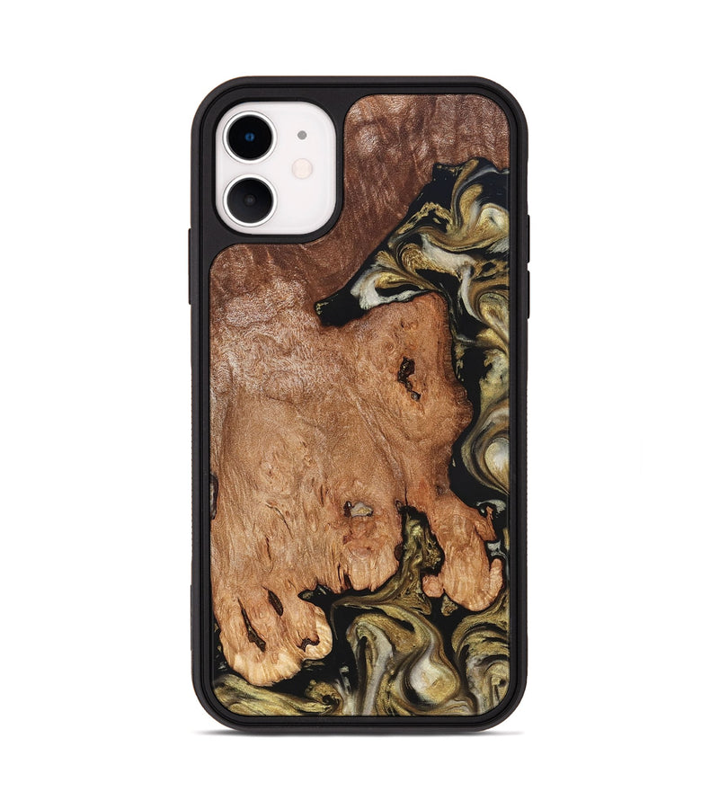 iPhone 11 Wood Phone Case - Rhoda (Black & White, 824683)