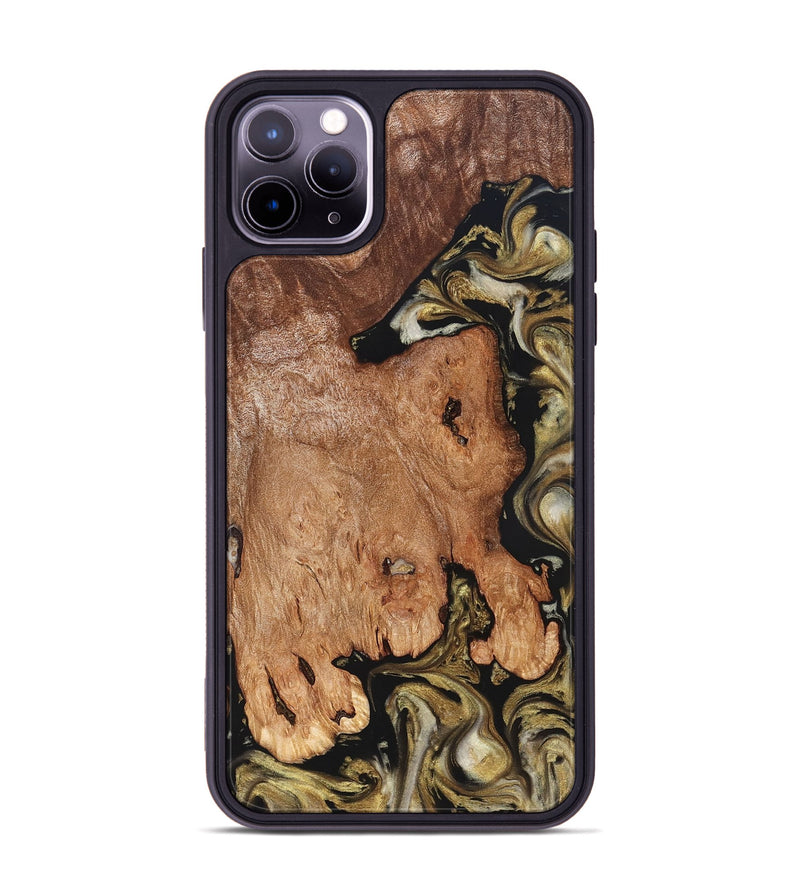 iPhone 11 Pro Max Wood Phone Case - Rhoda (Black & White, 824683)
