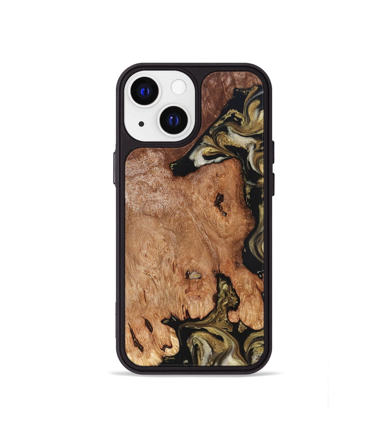 iPhone 13 mini Wood Phone Case - Rhoda (Black & White, 824683)