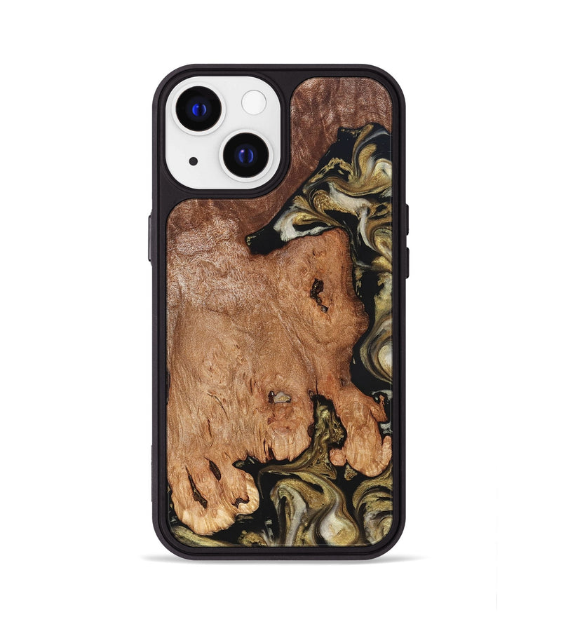 iPhone 13 Wood Phone Case - Rhoda (Black & White, 824683)