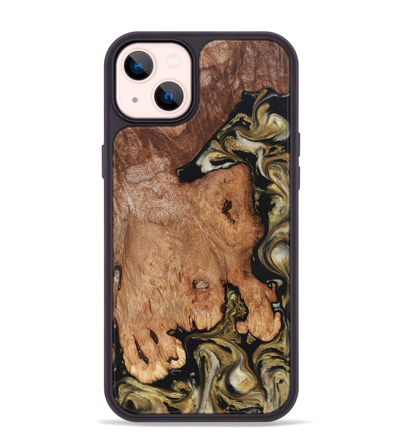 iPhone 14 Plus Wood Phone Case - Rhoda (Black & White, 824683)