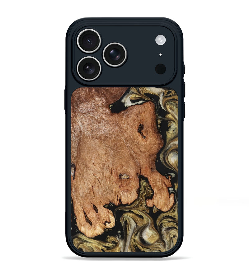 iPhone 17 Pro Max Wood Phone Case - Rhoda (Black & White, 824683)