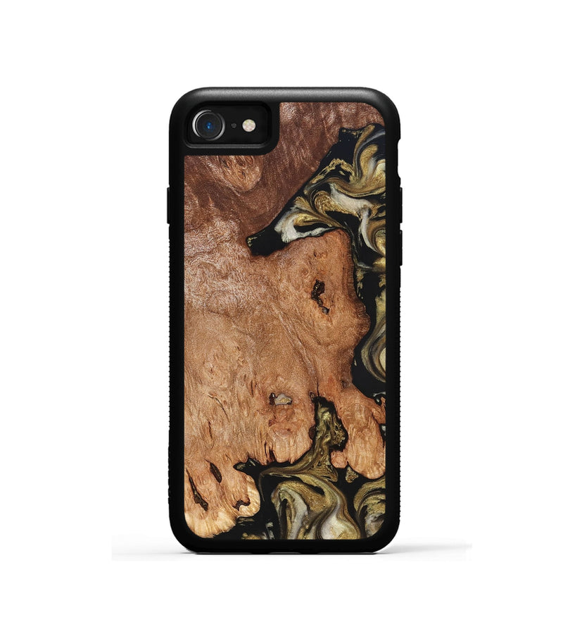 iPhone SE Wood Phone Case - Rhoda (Black & White, 824683)