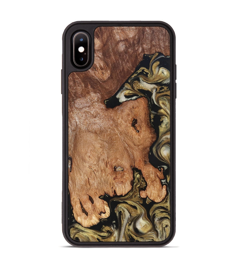 iPhone Xs Max Wood Phone Case - Rhoda (Black & White, 824683)