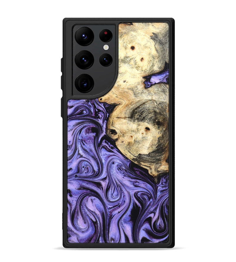 Galaxy S22 Ultra Wood Phone Case - Kadin (Purple, 824685)