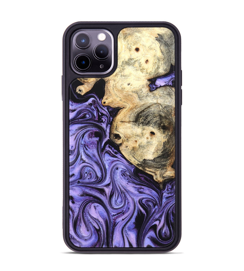 iPhone 11 Pro Max Wood Phone Case - Kadin (Purple, 824685)