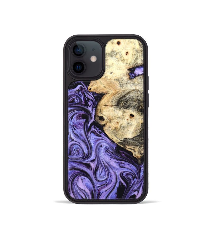 iPhone 12 mini Wood Phone Case - Kadin (Purple, 824685)