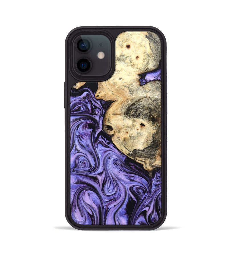 iPhone 12 Wood Phone Case - Kadin (Purple, 824685)