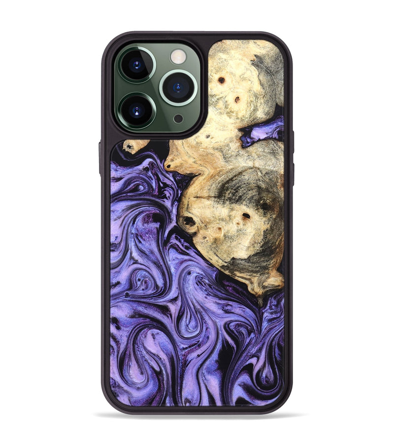 iPhone 13 Pro Max Wood Phone Case - Kadin (Purple, 824685)