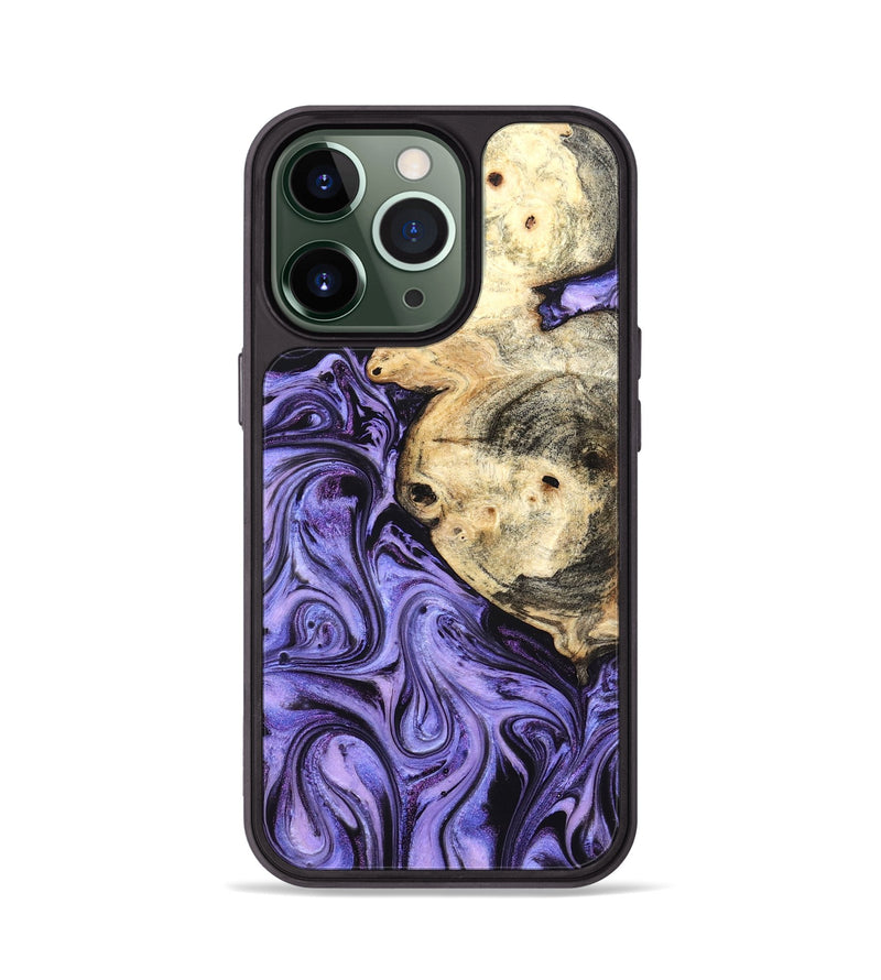 iPhone 13 Pro Wood Phone Case - Kadin (Purple, 824685)