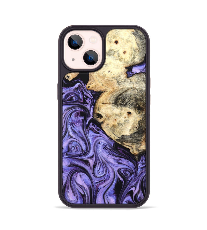 iPhone 14 Wood Phone Case - Kadin (Purple, 824685)