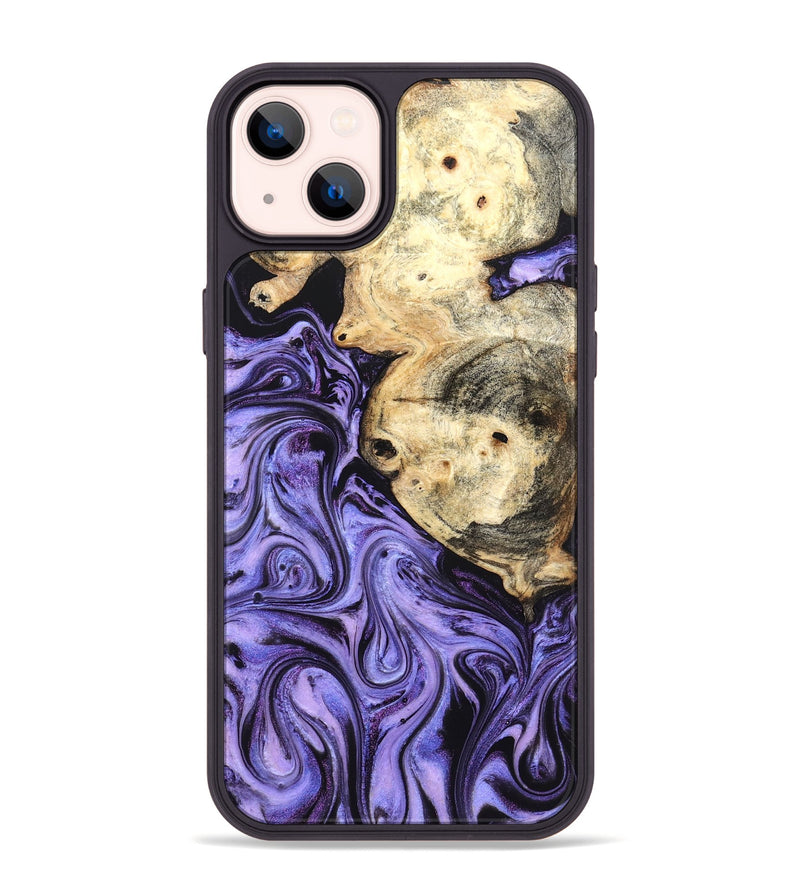 iPhone 14 Plus Wood Phone Case - Kadin (Purple, 824685)
