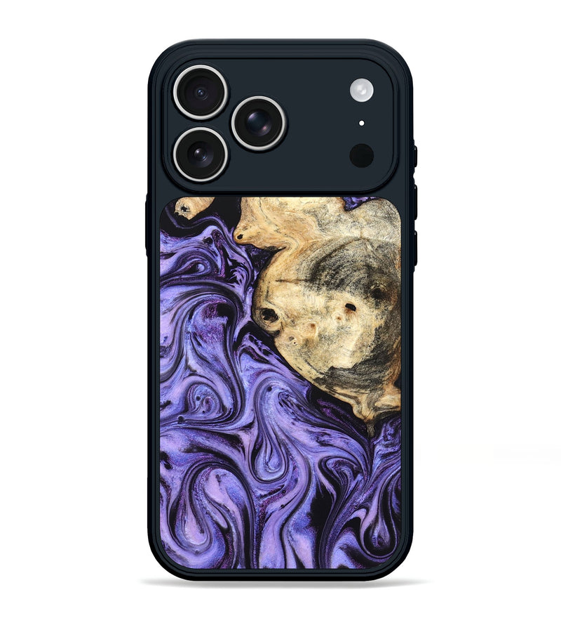 iPhone 17 Pro Max Wood Phone Case - Kadin (Purple, 824685)