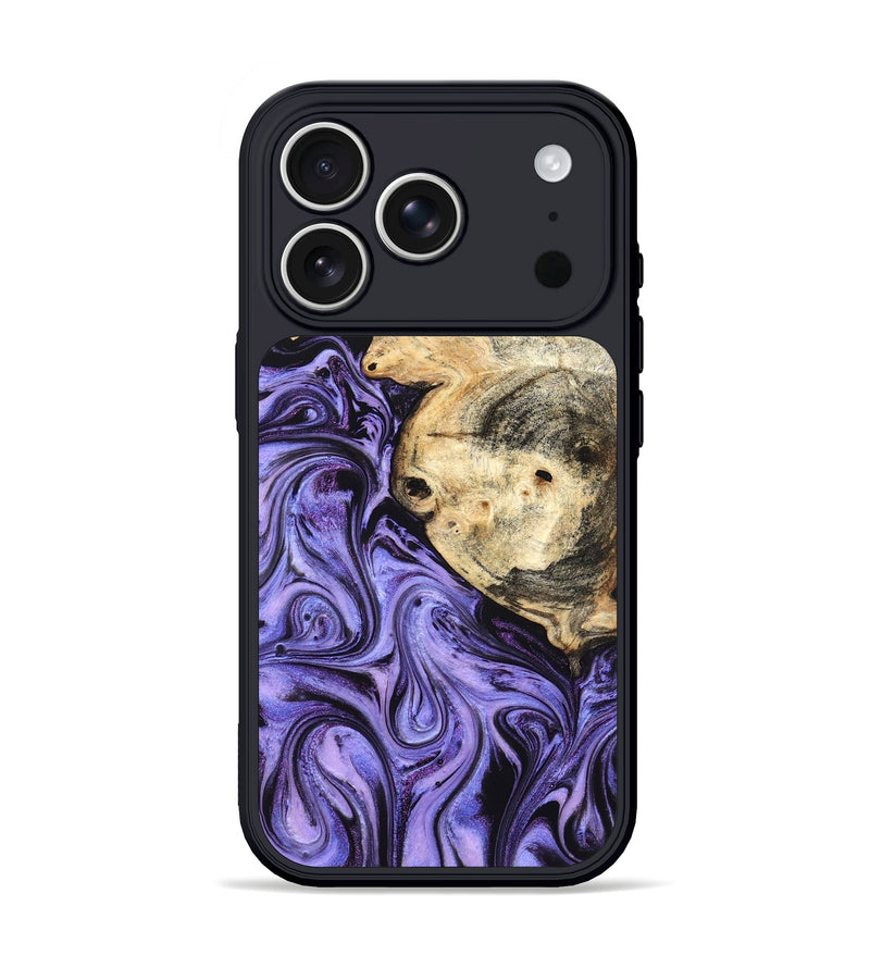 iPhone 17 Pro Wood Phone Case - Kadin (Purple, 824685)