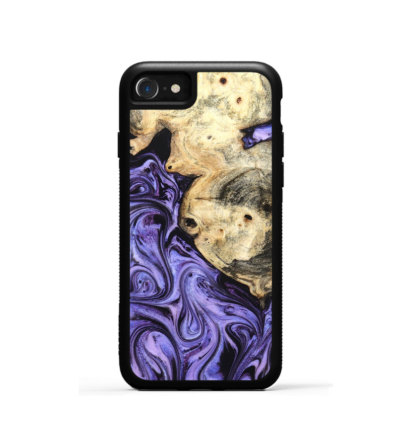 iPhone SE Wood Phone Case - Kadin (Purple, 824685)