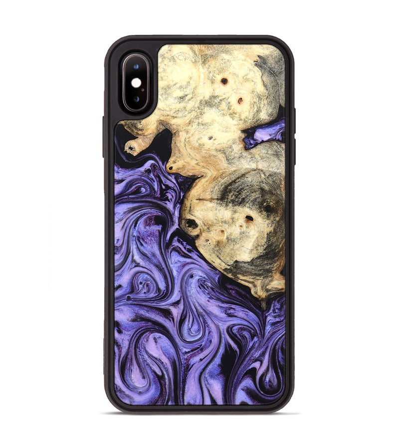 iPhone Xs Max Wood Phone Case - Kadin (Purple, 824685)