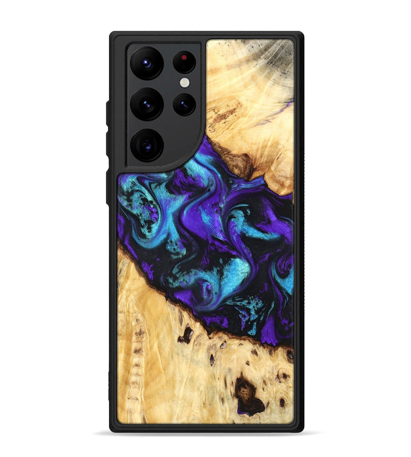 Galaxy S22 Ultra Wood Phone Case - Ivanna (Purple, 824686)