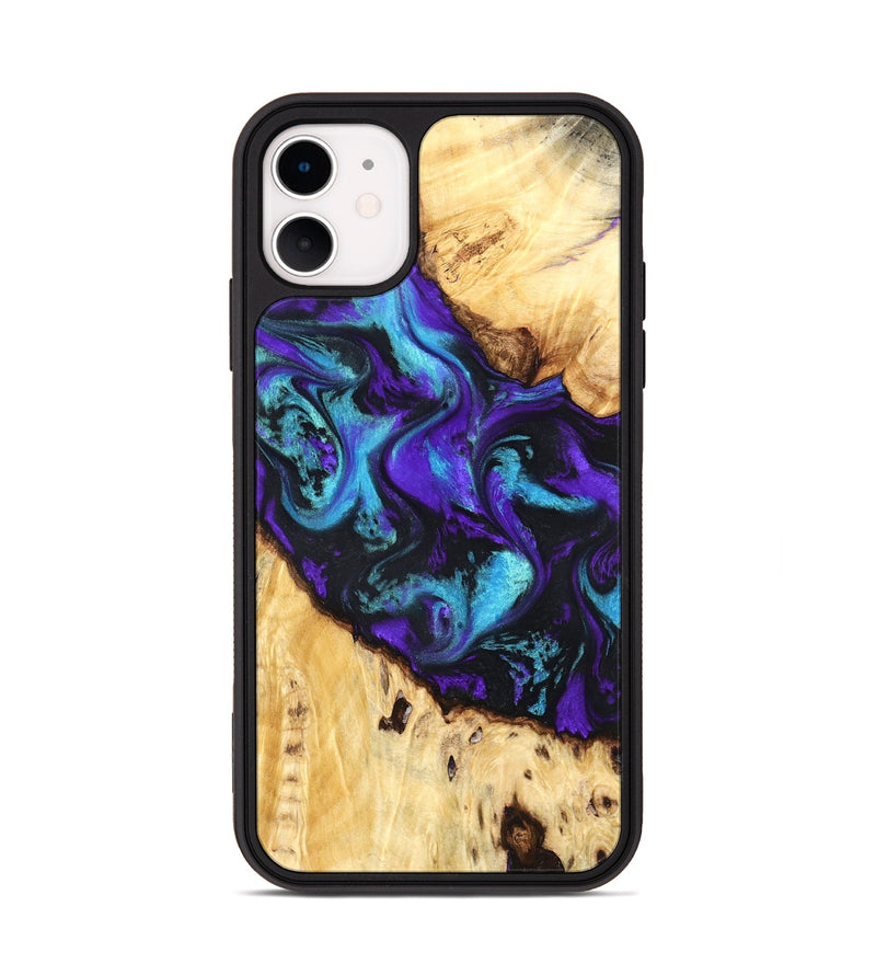 iPhone 11 Wood Phone Case - Ivanna (Purple, 824686)