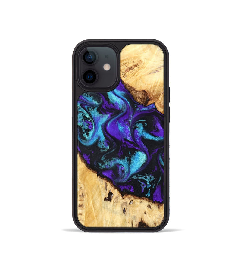 iPhone 12 mini Wood Phone Case - Ivanna (Purple, 824686)