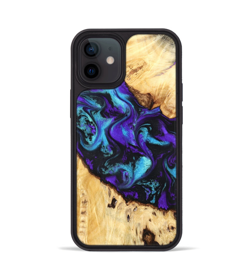 iPhone 12 Wood Phone Case - Ivanna (Purple, 824686)