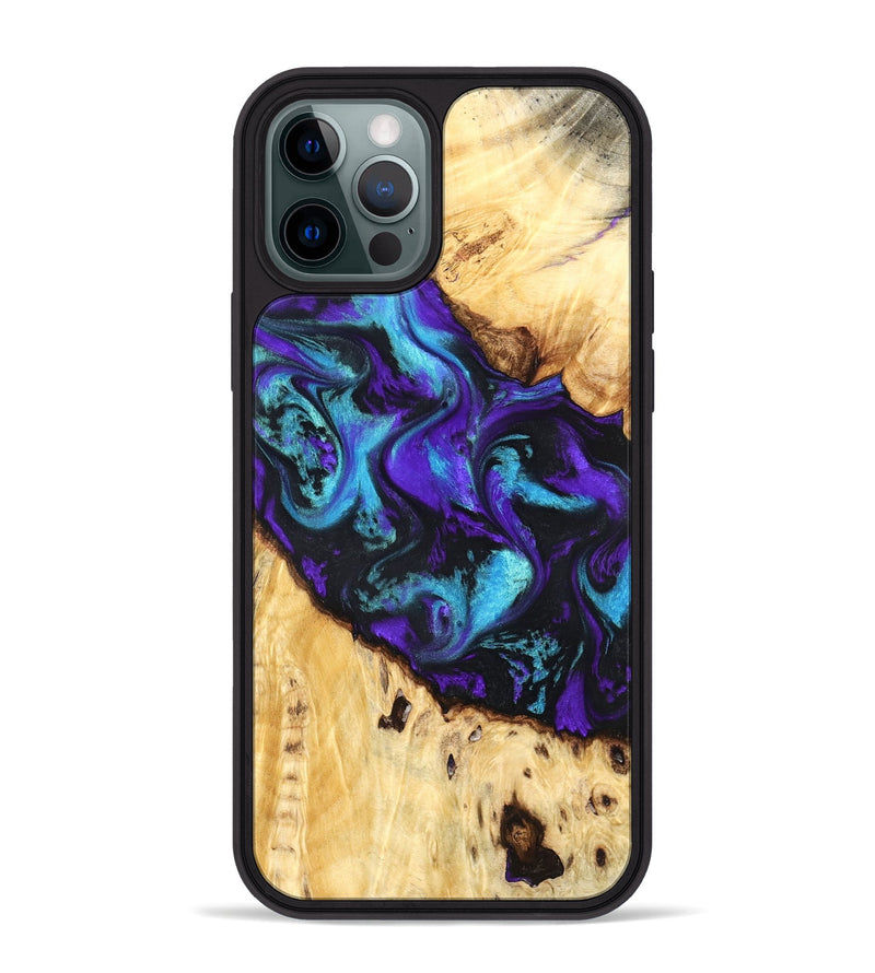 iPhone 12 Pro Max Wood Phone Case - Ivanna (Purple, 824686)