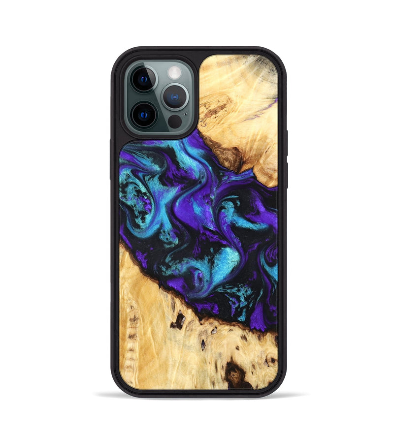 iPhone 12 Pro Wood Phone Case - Ivanna (Purple, 824686)