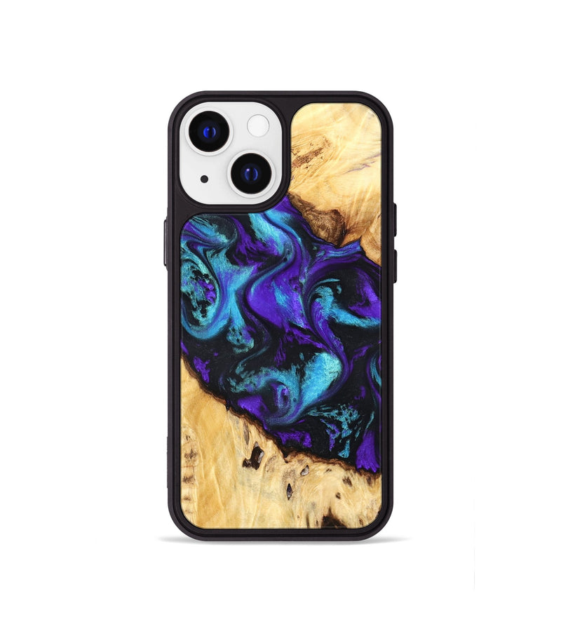 iPhone 13 mini Wood Phone Case - Ivanna (Purple, 824686)